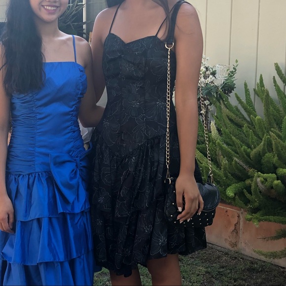 80s inspired floral prom dress - Picture 2 of 5